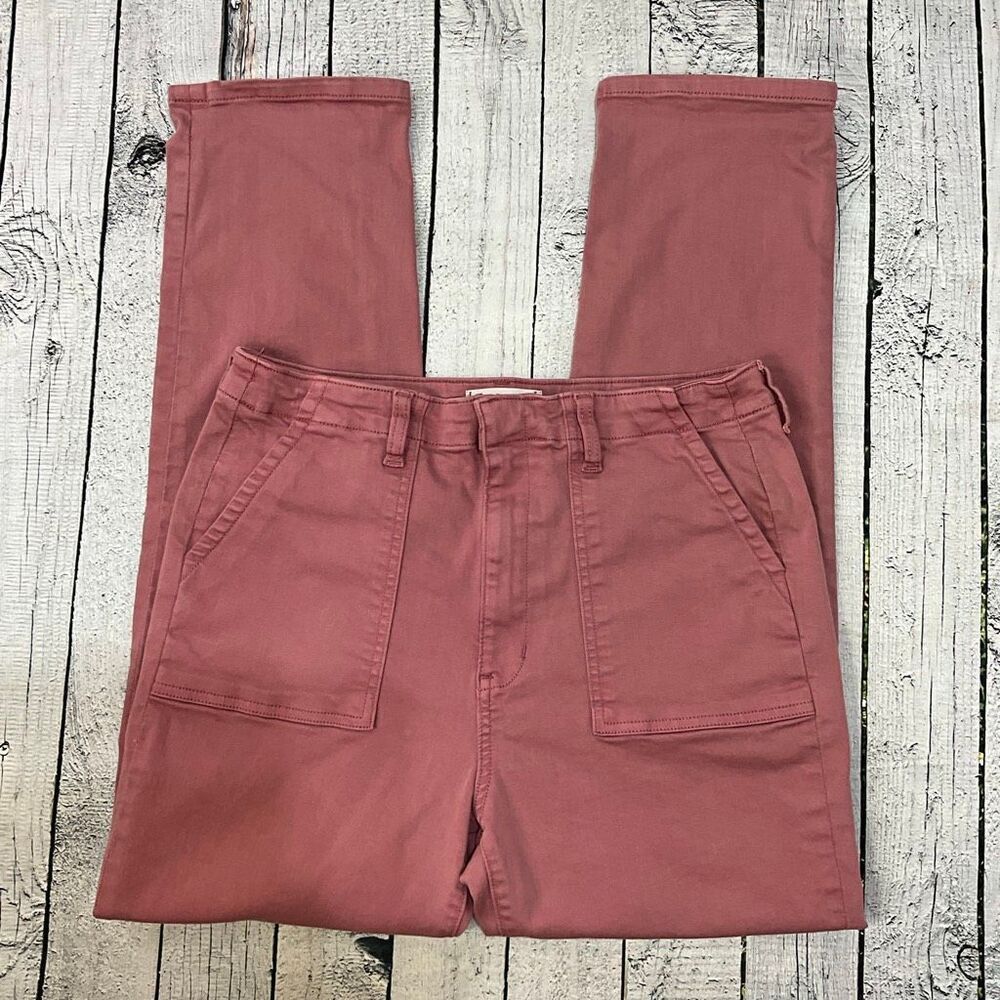 HARPER Heritage High Rise Kick Crop Pink Denim Jeans